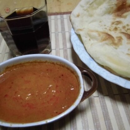 初めてインドカレーを作りました。家にある材料で出来たのに美味しかった☆御馳走様でした♪